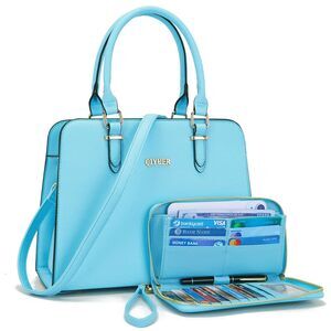 Purse For Womens Purses And Handbags Satchel Wallet Sets Work Tote Bags Sky Blue